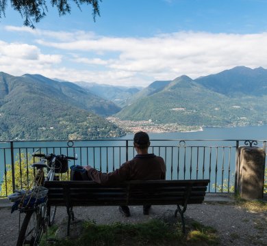 Radlerpause am Lago Maggiore